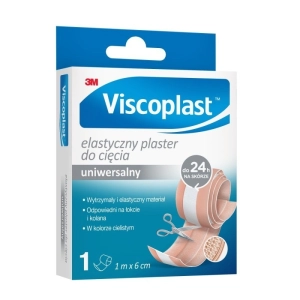 Plaster elastyczny VISCOPLAST, uniwersalny, 6cmx1m, jasnobrązowy-264129