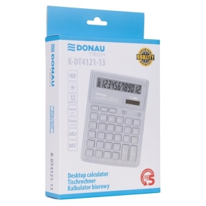 Kalkulator DONAU TECH biurowy 12-cyfr. wyświetlacz wym. 190x143x40 mm srebrny-264141