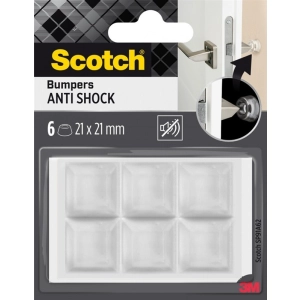 Odbojniki wygłuszające SCOTCH samoprzylepne kwadrat 21x21mm 4 szt. przezroczyste