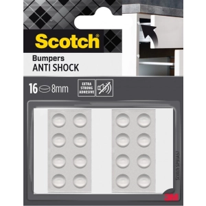 Odbojniki wygłuszające SCOTCH samoprzylepne okrągłe 8mm 16 szt. przezroczyste