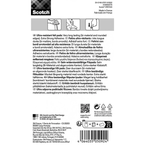 Ultra odporne podkładki filcowe SCOTCH, okrągłe, 17mm, 16 szt., czarno-białe-264222