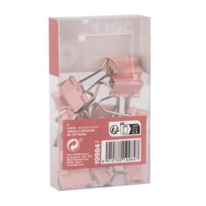 Klipy do papieru APLI Up North 19mm 15szt pudełko z zawieszką różowe-264296