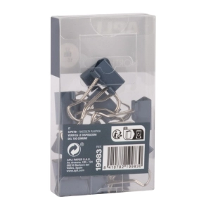 Klipy do papieru APLI Up North 19mm 15szt pudełko z zawieszką niebieskie-264298