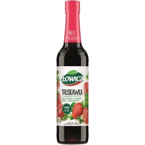 Syrop owocowy ŁOWICZ 400ml. - truskawkowy