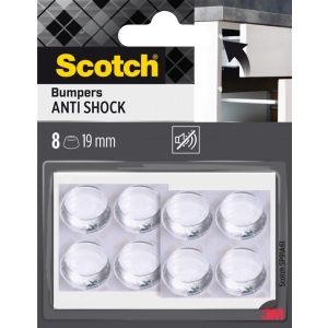 Odbojniki wygłuszające SCOTCH samoprzylepne okrągłe 19mm 8 szt. przezroczyste