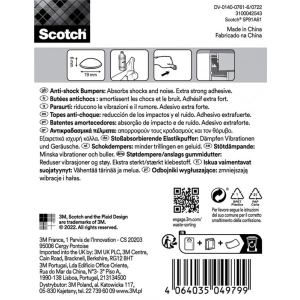 Odbojniki wygłuszające SCOTCH samoprzylepne okrągłe 19mm 8 szt. przezroczyste-264305