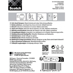 Odbojniki wygłuszające SCOTCH samoprzylepne okrągłe 22mm 4 szt. przezroczyste-264307