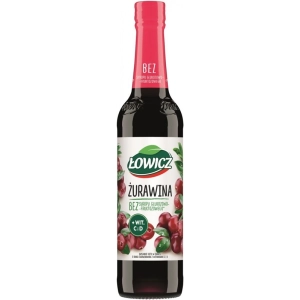 Syrop owocowy ŁOWICZ 400ml. - żurawinowy