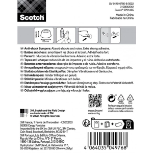 Odbojniki wygłuszające SCOTCH samoprzylepne okrągłe 22mm 4 szt. białe-264320