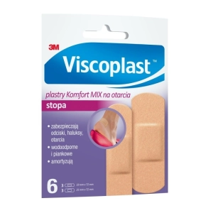 Plastry na otarcia VISCOPLAST Komfort, 2 rozmiary, kopertka, 6szt.-264872
