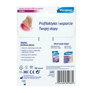 Plastry na otarcia VISCOPLAST Komfort, 2 rozmiary, kopertka, 6szt.-264873