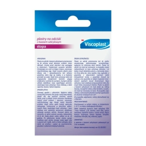 Plastry na odciski VISCOPLAST, z kwasem salicylowym,70x12,5mm, pudełko, 6szt.-264884