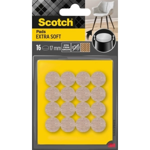 Podkładki SCOTCH samoprzylepne z wełny okrągłe 17mm op.16 - beżowe