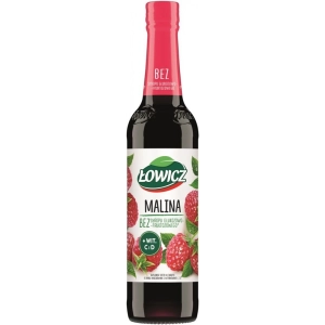 Syrop owocowy ŁOWICZ 400ml. - malinowy