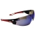 Okulary ochronne MCR Sennen, niebieskie lustrzane soczewki, czarno-czerwone oprawki-264633