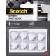 Odbojniki wygłuszające SCOTCH samoprzylepne okrągłe 19mm 8 szt. przezroczyste
