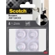 Odbojniki wygłuszające SCOTCH samoprzylepne okrągłe 22mm 4 szt. przezroczyste