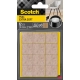 Podkładki SCOTCH samoprzylepne z wełny kwadratowe 24x22mm op.12 - beżowe