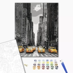 Malowanie po numerach BRUSHME 40x50 cm taksówka w Nowym Jorku 1 szt. w pudełku