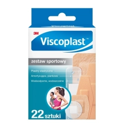 Plastry VISCOPLAST Sportowy, 3 rodzaje, 6 rozmiarów, 22szt.