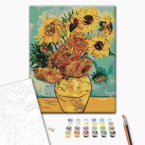 Malowanie po numerach BRUSHME 40x50 cm Słoneczniki Van Gogh 1 szt. w pudełku
