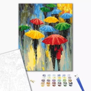 Malowanie po numerach BRUSHME 40x50 cm paleta deszczu 1 szt. w pudełku