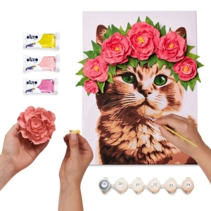 Malowanie po numerach IDEYKA&OCTO 30x40cm z glinką elegancka kotka 1 szt.-265049