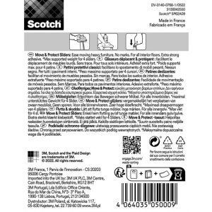 Podkładki SCOTCH samoprzylepne max 300kg. Okrągłe 40mm op.4 szare-265117