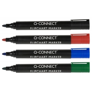 Marker do flipchartów Q-CONNECT okrągły 4 szt. mix kolorów-265406