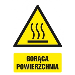 Tabliczka znak TDC Gorąca powierzchnia