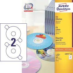 Etykiety AVERY ZWECKFORM CD/DVD op.100 L6043-100-266712