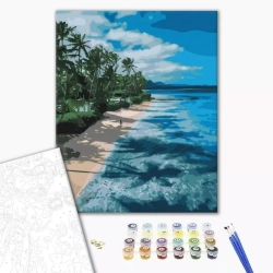 Malowanie po numerach BRUSHME 40x50 cm nasyp rajski 1 szt.