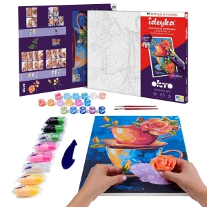 Malowanie po numerach IDEYKA&OCTO 30x40cm z glinką tajemnica herbaty 1 szt.-266002
