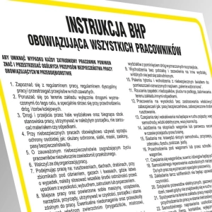 Tabliczka znak TDC Instrukcja ogólna BHP obowiązująca wszystkich pracowników-266132