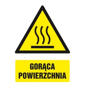 Tabliczka znak TDC Gorąca powierzchnia