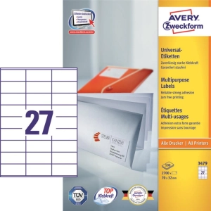 Etykiety AVERY ZWECKFORM uniw. 70x32 (27) 3479-266447