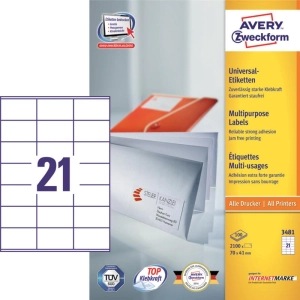 Etykiety AVERY ZWECKFORM uniw. 70x41 (21) 3481-266464