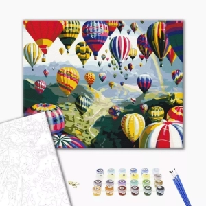 Malowanie po numerach BRUSHME 40x50 cm kolorowe balony 1 szt.