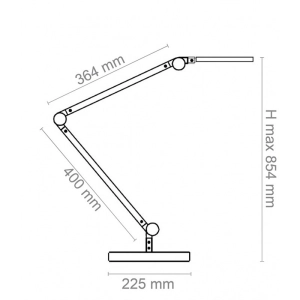 Lampka na biurko CEP CLED-0350 Giant biały z el. drewna-266977