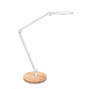 Lampka na biurko CEP CLED-0350 Giant biały z el. drewna