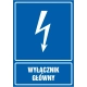 Tabliczka znak TDC Wyłącznik główny