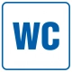 Tabliczka znak TDC Toaleta WC