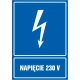 Tabliczka znak TDC Napięcie 230V