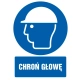 Tabliczka znak TDC Chroń głowę
