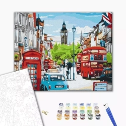 Malowanie po numerach BRUSHME 40x50 cm godzina szczytu w Londynie 1 szt.