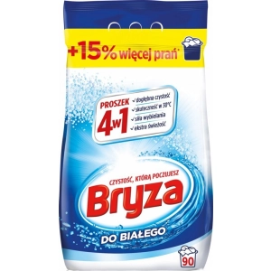 Proszek do prania BRYZA 4w1 biały 5,85 kg, 90 prań