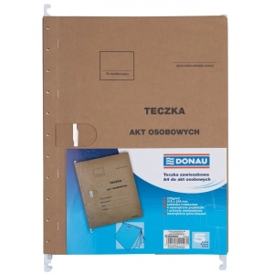 Teczka zawieszkowa DONAU na akta osobowe ABCDE A4 230g. - brązowa-267801