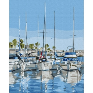 Malowanie po numerach BRUSHME 40x50 cm jachty 1 szt.-267958