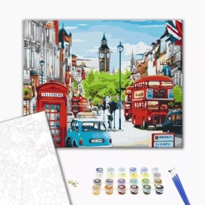Malowanie po numerach BRUSHME 40x50 cm godzina szczytu w Londynie 1 szt.