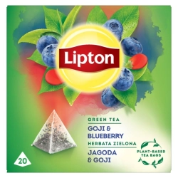 Herbata LIPTON piramidki zielona jagoda i goja 20 szt.